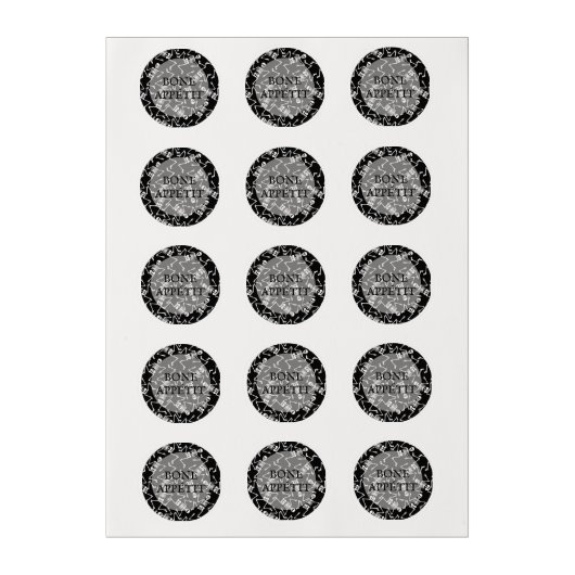 Skeletons BONE APPÉTIT Edible Frosting Rounds (Sheet)