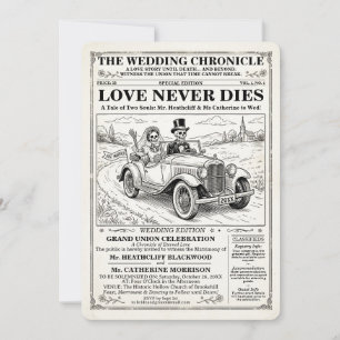 Skeletons Chronicle Wedding Invitation