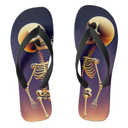 skeletons couple flip flops