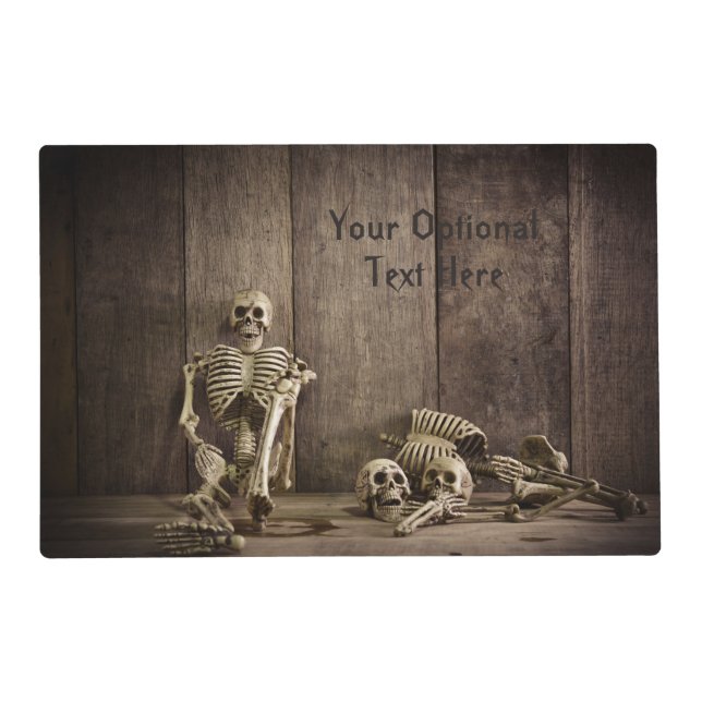 Skeletons custom text placemat (Front)