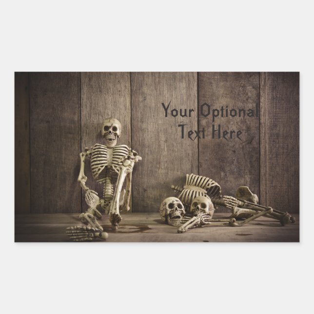 Skeletons custom text stickers (Front)