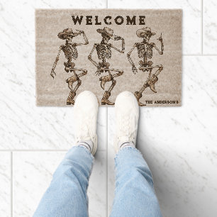 Skeletons Dance Fiber Doormat
