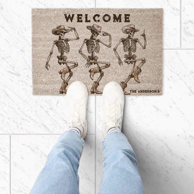 Skeletons Dance Fiber Doormat (Insitu)