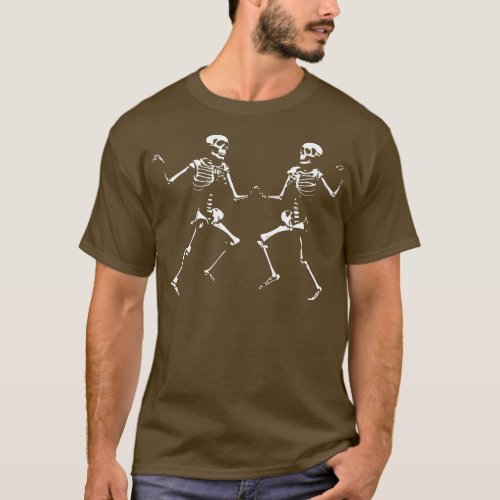 Skeletons dancing Dance Macabre T_Shirt
