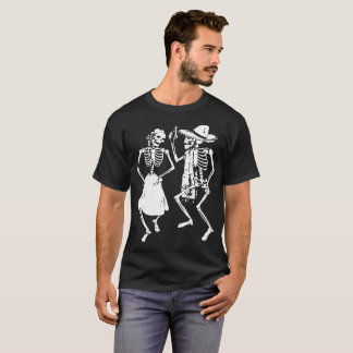 Skeletons Dancing Day Of Dead Dia De Los Muertos H T-Shirt