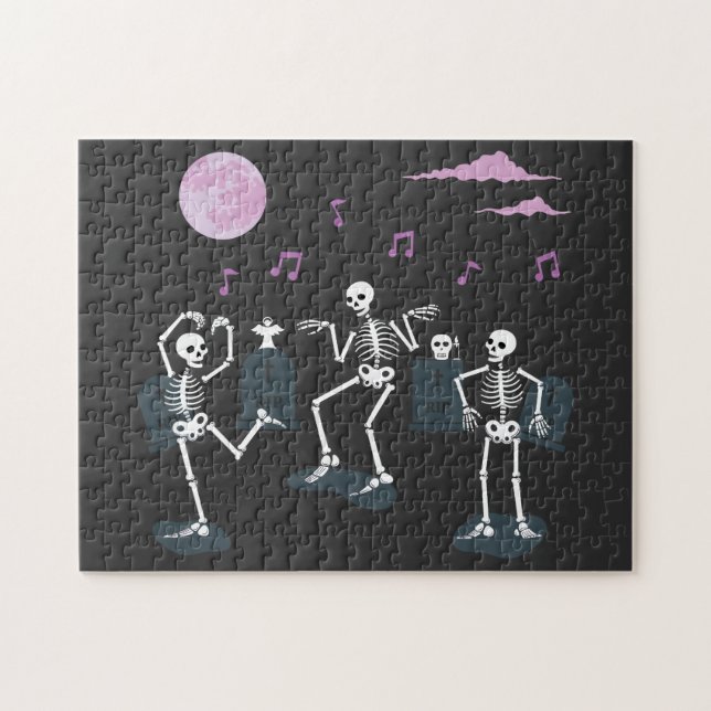 Skeletons Dancing in a Circle Jigsaw Puzzle (Horizontal)