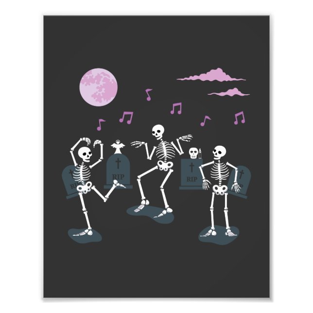 Skeletons Dancing in a Circle Photo Print (Front)