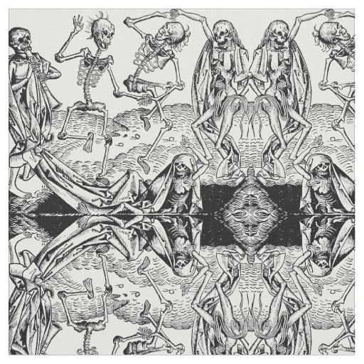 Skeletons Danse Macabre Fabric