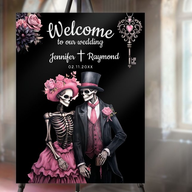 Skeletons Gothic Wedding Welcome Sign (Creator Uploaded)