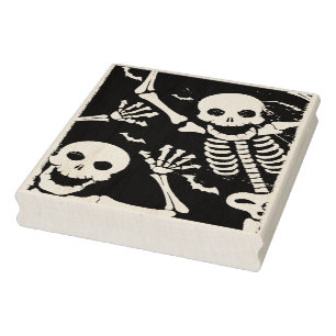Skeletons - Halloween card making Rubber Stamp