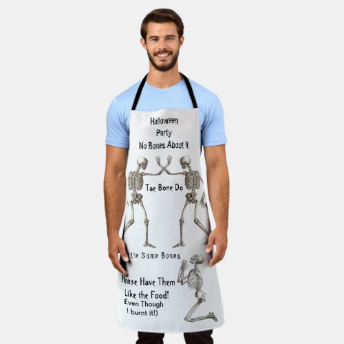 Skeletons Halloween House Party All Over Print Apron