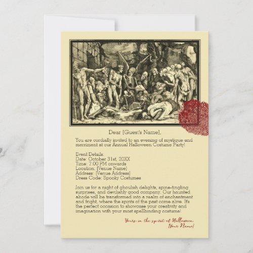 Skeletons Halloween Invitation Card