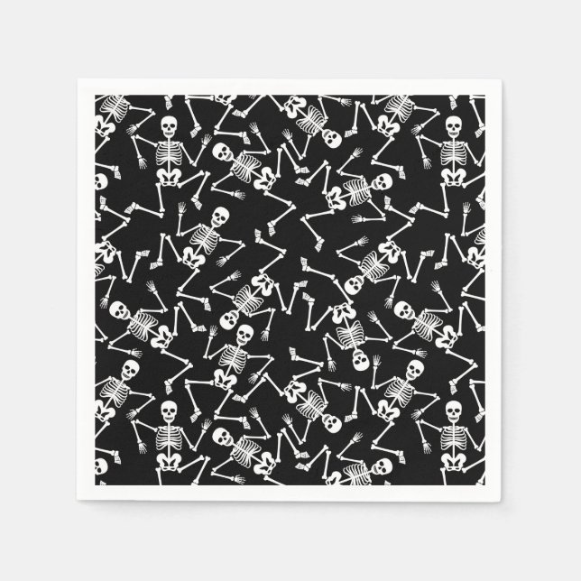 Skeletons Halloween Napkins (Front)