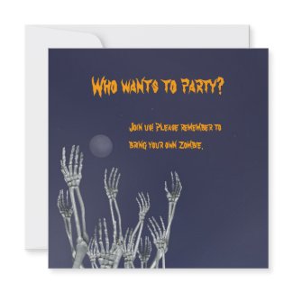 Skeletons - Halloween Party Invitation invitation