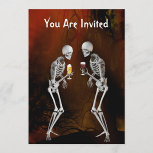 Skeletons Halloween Party Invitation