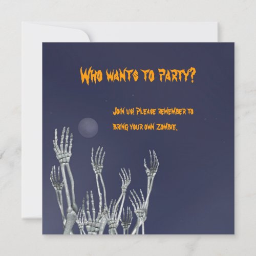 Skeletons - Halloween Party Invitation