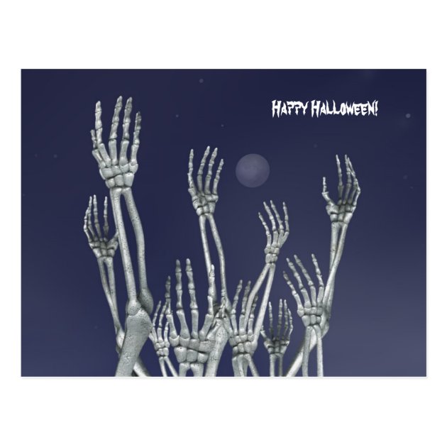 Skeletons - Halloween Postcard