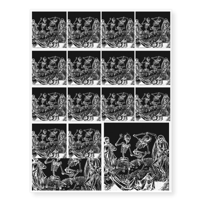 Skeletons - Halloween Temporary Tattoos (Front)