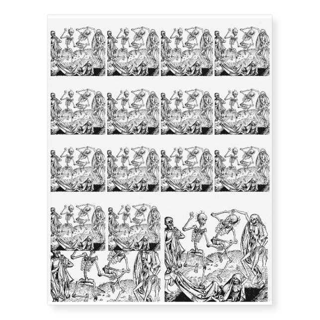 Skeletons - Halloween Temporary Tattoos (Front)