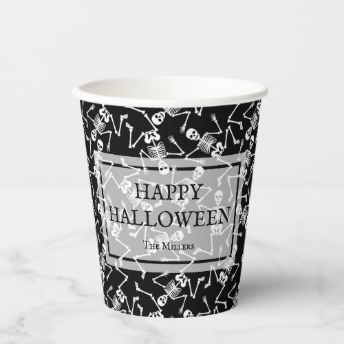 Skeletons Happy Halloween Paper Cups
