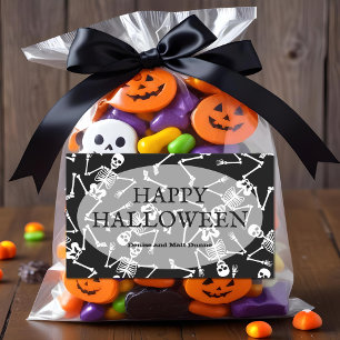 Skeletons Happy Halloween Rectangular Sticker