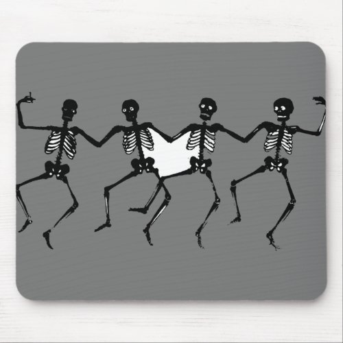 skeletons human dancing funny mouse pad