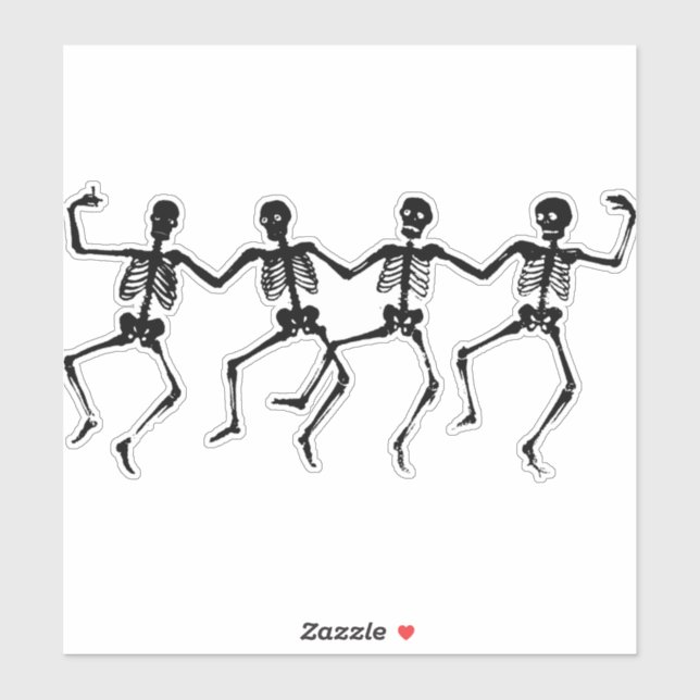 skeletons-human-dancing-funny sticker (Sheet)