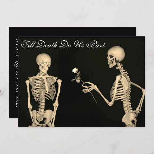 Skeletons in Love Wedding Invitation