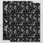 Skeletons in space background (Front/Back)