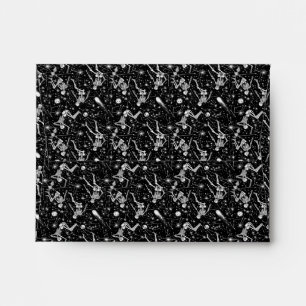 Skeletons in space background envelope