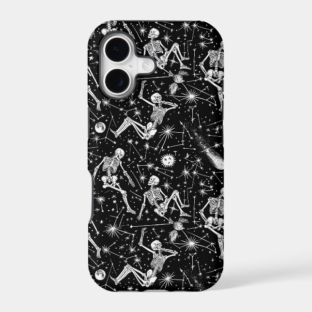 Skeletons in space background  iphone case (Back)