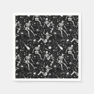 Skeletons in space background  napkins