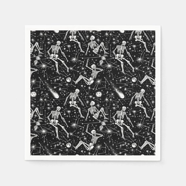 Skeletons in space background  napkins (Front)