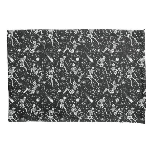 Skeletons in space background  pillow case (Front)