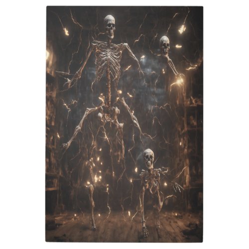 Skeletons in the closet 24 X 36 Metal Print