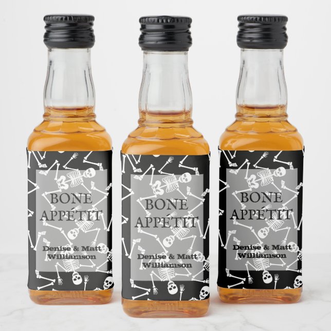Skeletons Mini Liquor Bottle Label (Bottles)