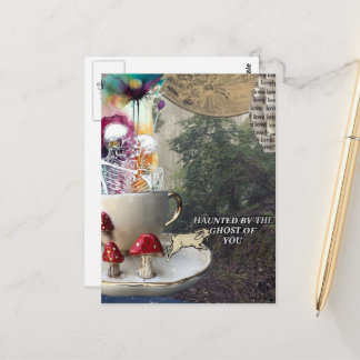 Skeletons Mixed Media Collage Ghost of You Postcard