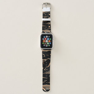 Skeletons of dinosaurs and fossils pattern apple watch band