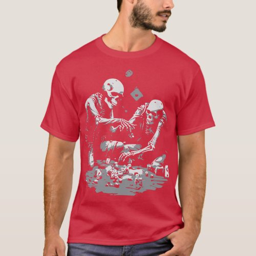 skeletons play dice T_Shirt