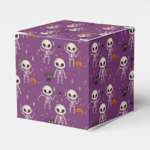 Skeletons, Pumpkins and Black Cats Favor Boxes