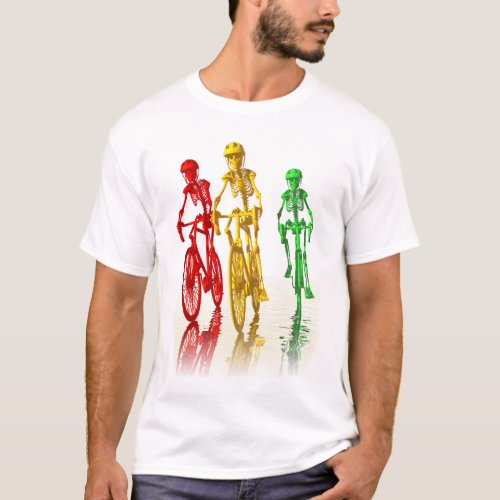 Skeletons Riding Bicycles T_Shirt