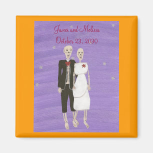 Skeletons Save the date Wedding Magnets