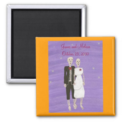 Skeletons Save the date Wedding Magnets