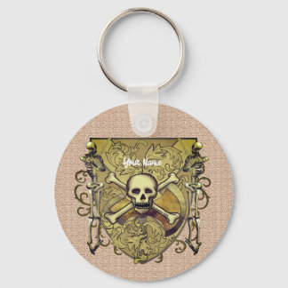Skeletons Shield Keychain