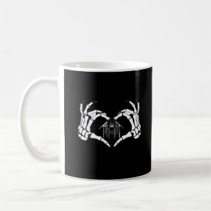 Skeletons Token Heart Hands Creative Style Coffee Mug
