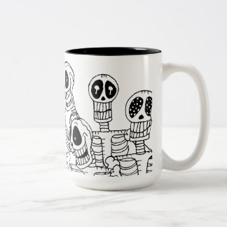 Skeletons two tone mug