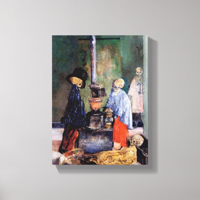 Skeletons Warming Themselves Canvas Print (Front)