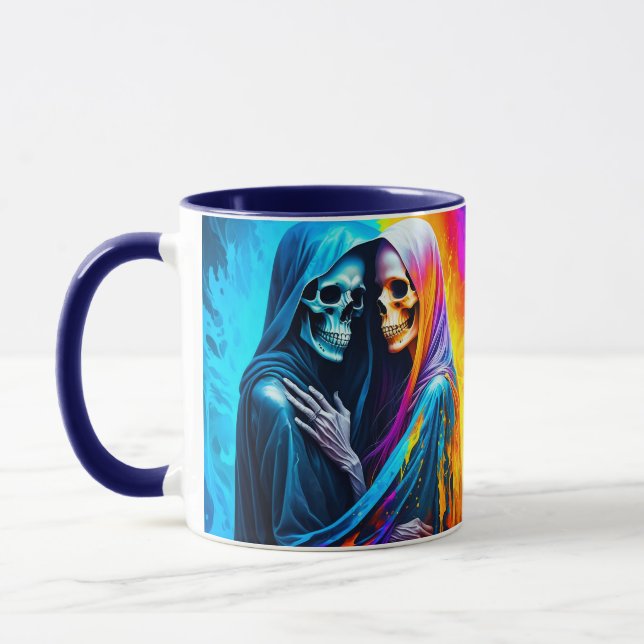 Skeletons Wrapped in a Rainbow Mug (Left)