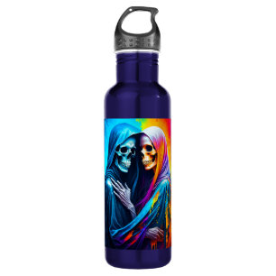 Skeletons Wrapped in a Rainbow Stainless Steel Water Bottle