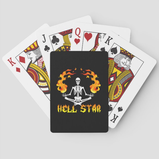 Skeletons Yoga Become Hell Star  Poker Cards (Back)